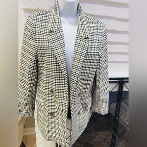 Love Tree Black And White
Checkered Blazer Women's Size
Large